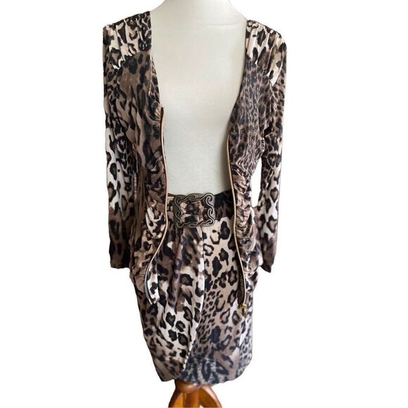 Chic Leopard Print Two-Piece Skirt Set | NWOT Size Medium - Picture 7 of 12